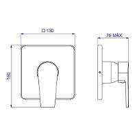 Acabamento Monocomando Para Chuveiro Deca Level 4993.c26.chu Cromado - 4