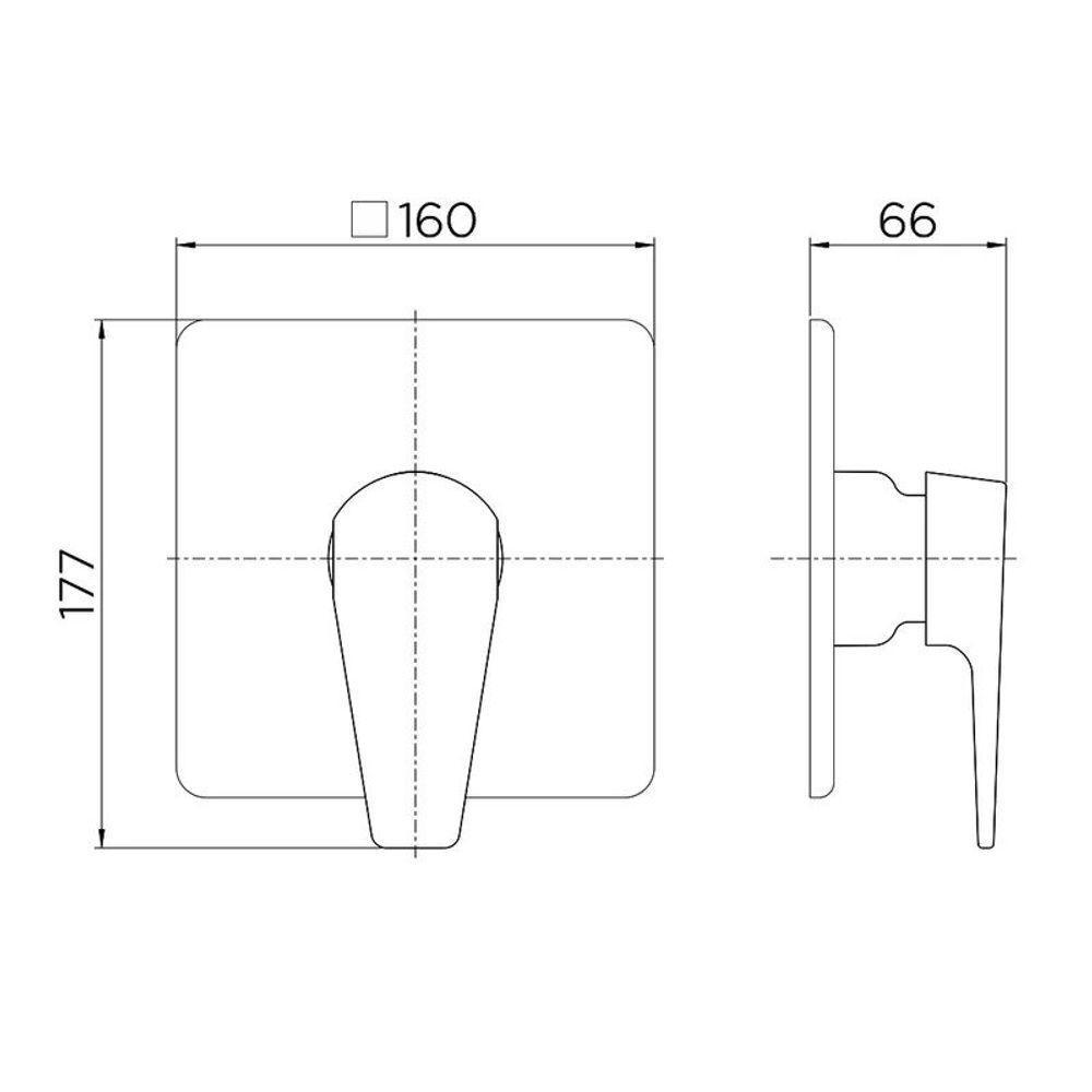 Acabamento Monocomando Para Chuveiro Docol Lift 3/4 Alta Vazão Chrome - 2
