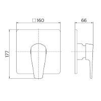 Acabamento Monocomando Para Chuveiro Docol Lift 3/4 Alta Vazão Chrome - 2