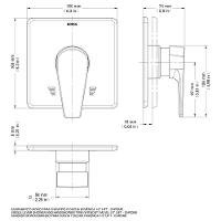 Acabamento Monocomando Para Chuveiro E Ducha Higiênica Docol Lift 1/2 Chrome - 3