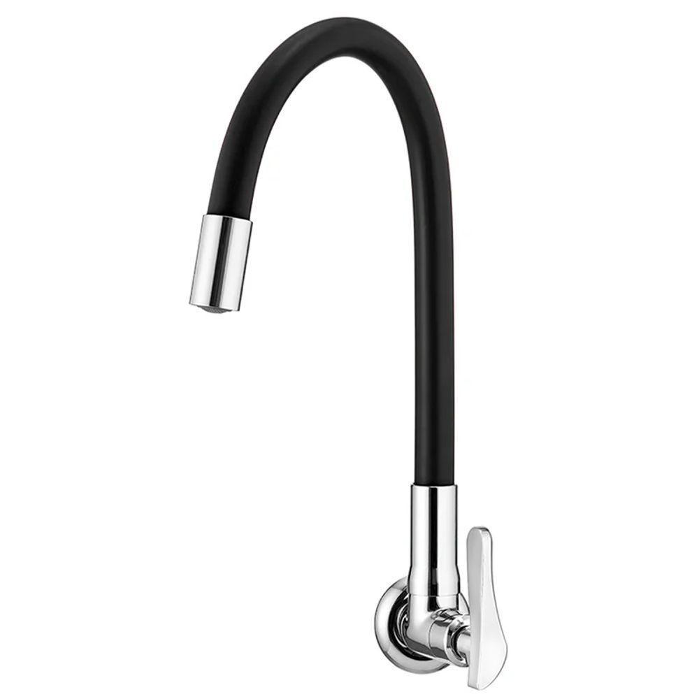 Torneira Lorenflex Com Bica Flexível De Parede Lorenzetti Preto - 1