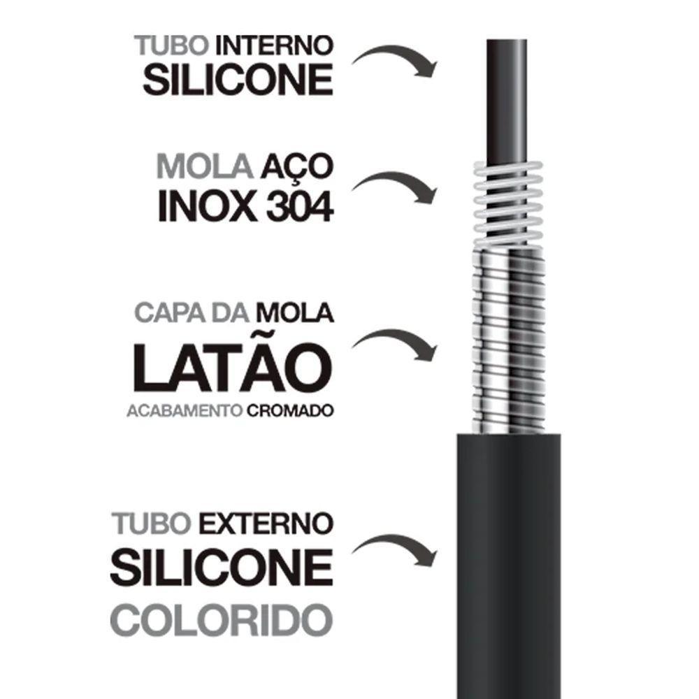 Torneira Lorenflex Com Bica Flexível De Parede Lorenzetti Preto - 4