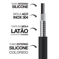 Torneira Lorenflex Com Bica Flexível De Parede Lorenzetti Preto