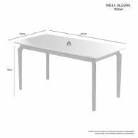 Mesa De Jantar Alegra Jcm Movelaria Cinamomo 1,60 M - 3