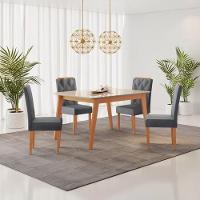 Conjunto Mesa De Jantar Elegance Off White 1,20 M Com 4 Cadeiras Diamante - 2