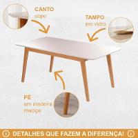 Conjunto Mesa De Jantar Elegance Off White 1,20 M Com 4 Cadeiras Diamante - 5