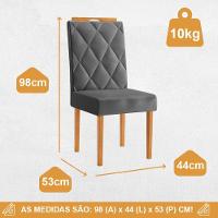 Conjunto Mesa De Jantar Elegance Off White 1,20 M Com 4 Cadeiras Diamante - 8