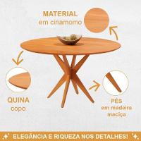 Conjunto Mesa Simpatia Redonda Laminado Com 4 Cadeiras Jade 03 Veludo Bege - 5