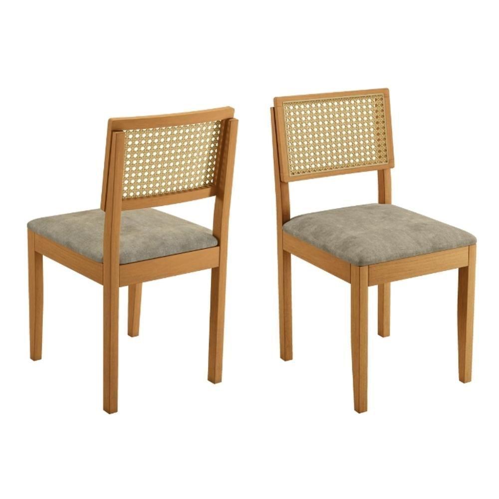 Conjunto Mesa Simpatia Redonda Off White Com 4 Cadeiras Jade 03 Veludo Bege - 8