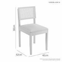 Conjunto Mesa Simpatia Redonda Off White Com 4 Cadeiras Jade 03 Veludo Bege