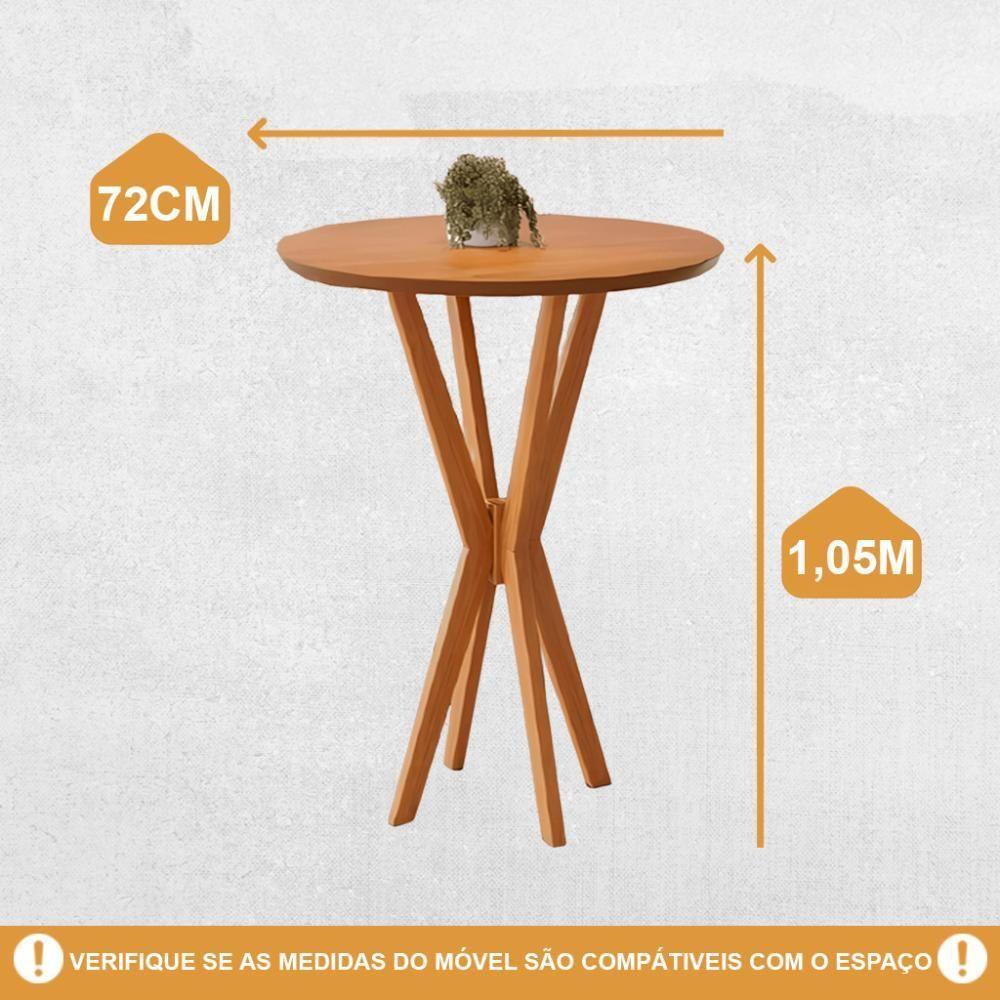 Mesa Bistrô Simpatia Redonda Jcm Em Madeira Maciça - 3