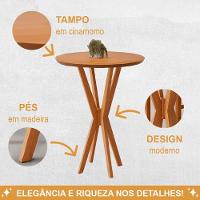 Mesa Bistrô Simpatia Redonda Jcm Em Madeira Maciça