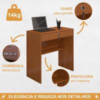 Kit 10 Escrivaninhas Andorinha Cinamomo 1 Gaveta Com Chave Jcm Movelaria - 5