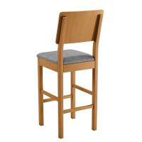 Conjunto 3 Banquetas Jade 01 Madeira Maciça Jcm Linho Cinza - 2