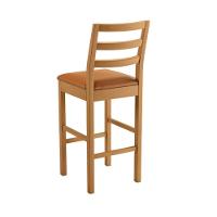 Conjunto 3 Banquetas Jade 02 Madeira Maciça Jcm Couro Caramelo - 2