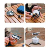 Fogareiro Portátil Camping Compacto Com Controle De Chama Lorben