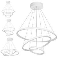 Lustre Pendente Luminaria Arco 3 Em 1 Aneis Ajustaveis Argola Decoraçao Sala Quarto Casa Iluminaçao - 2