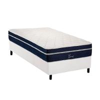 Conjunto Box Solteiro: Colchão Molas Polar Ensacadas Garnet + Base CRC Courano White (88x188) - 1