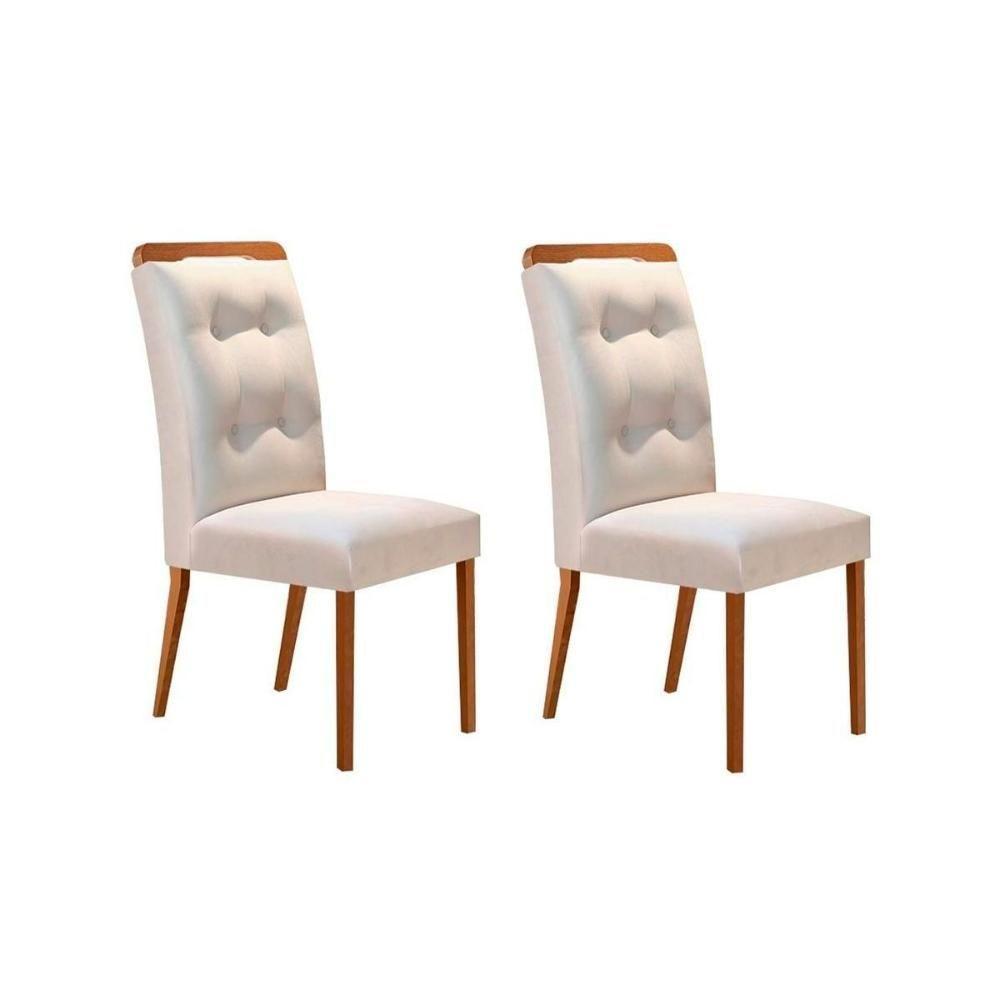 Sala de Jantar Completa Imperatriz Tampo Madeirado c/ Vidro Curvo 180x90 e 6 Cadeiras Imperatriz Imbuia/Off White - Suede Creme - Rufato - 7