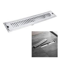 Ralo Linear Inox 50cm Anti Odor Anti Inseto Banheiro Area Externa Lavabo Quintal Piscina Resistente - 1