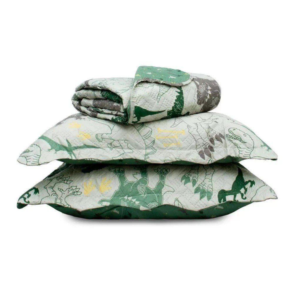 Kit Cobre Leito Infantil Com Porta Travesseiro Appel Dinossauro - Solteiro - 2