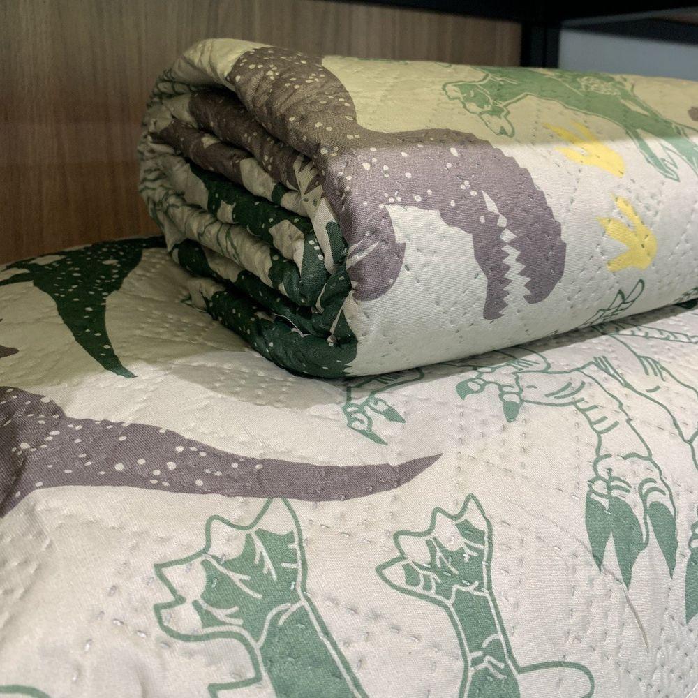 Kit Cobre Leito Infantil Com Porta Travesseiro Appel Dinossauro - Solteiro - 3