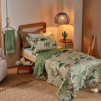 Kit Cobre Leito Infantil Com Porta Travesseiro Appel Dinossauro - Solteiro - 1