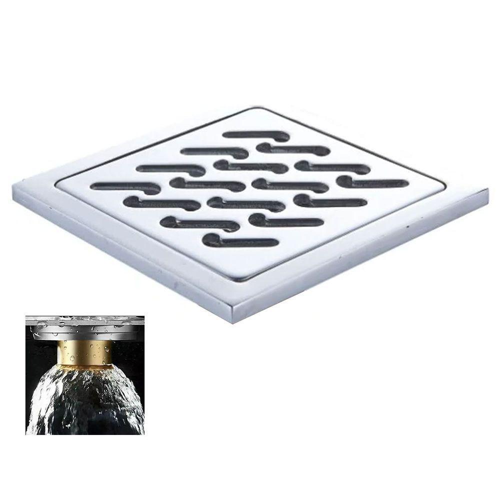 Ralo Inox 10x10 Banheiro Lavabo Anti Odor Anti Inseto Cozinha Lavanderia Quintal Seguro Higienico - 2