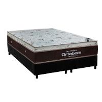 Conjunto Box King: Colchão Molas Ortobom SuperPocket Sleep King + Base CRC Suede Black(186x198) - 1