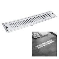 Ralo Linear 40cm Inox Banheiro Area Externa Anti Odor Anti Inseto Lavabo Quintal Piscina - 2