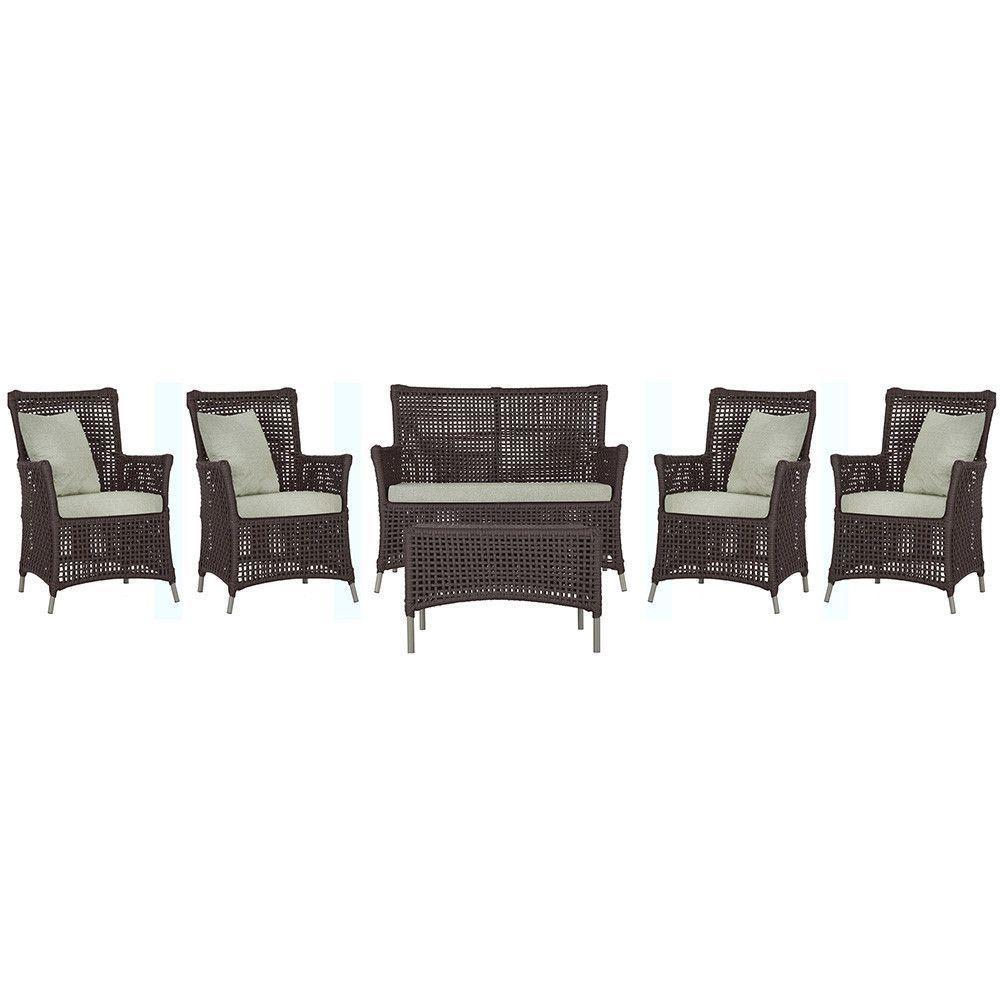 Jogo Sofá 4 Poltronas E Mesa Igapó Fendi E3 Trama Original Marrom - 1