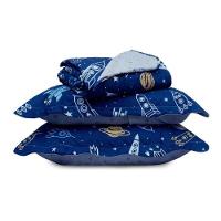 Kit Cobre Leito Infantil Com Porta Travesseiro Appel Galáxia - Casal - 2