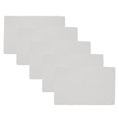 Kit Com 5 Toalhas De Piso Gaia Hotel 45x75cm Branco