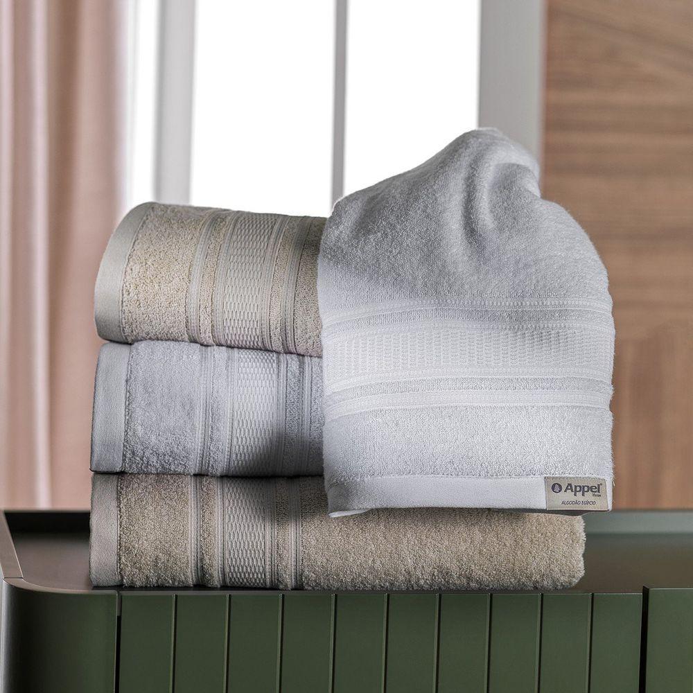 Kit 4 Toalha Algodão Egípcio Banhão 78x150cm Memphis Appel Variadas - 2