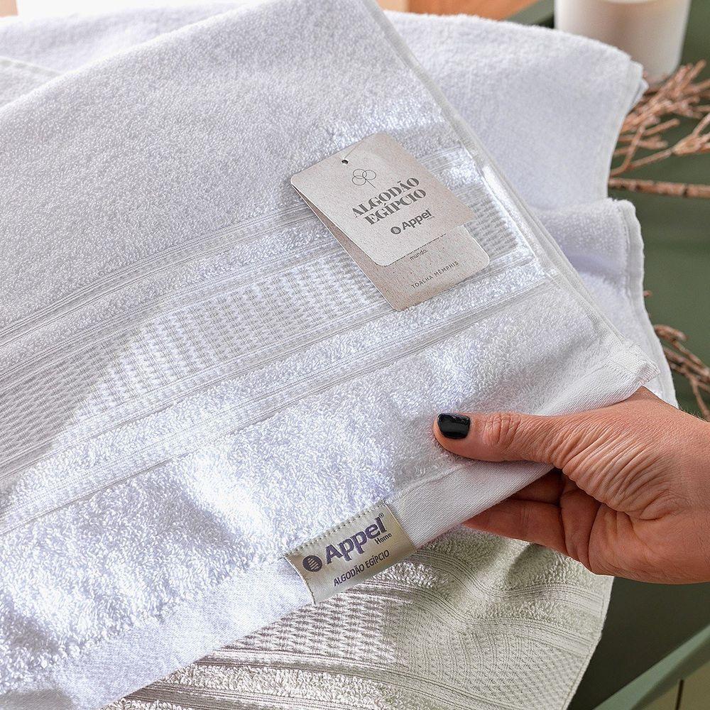 Kit 4 Toalha Algodão Egípcio Banhão 78x150cm Memphis Appel Variadas - 4