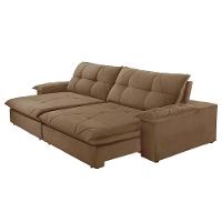 Sofá Gaia Veludo 02 Módulos 80 Cm B25cm Meu Sofá Online B016 Veludo Marrom - 3