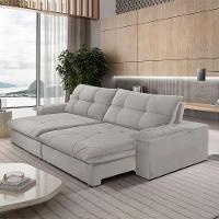 Sofá Gaia Veludo 02 Módulos 80 Cm B25cm Meu Sofá Online B026 Veludo Prata - 1