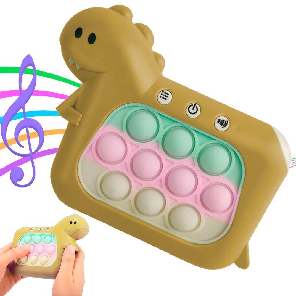 Pop It Mini Game Interativo Dinossauro 4 Modos Som Luzes Anti Estresse Sensorial Ansiedade Criança - 2