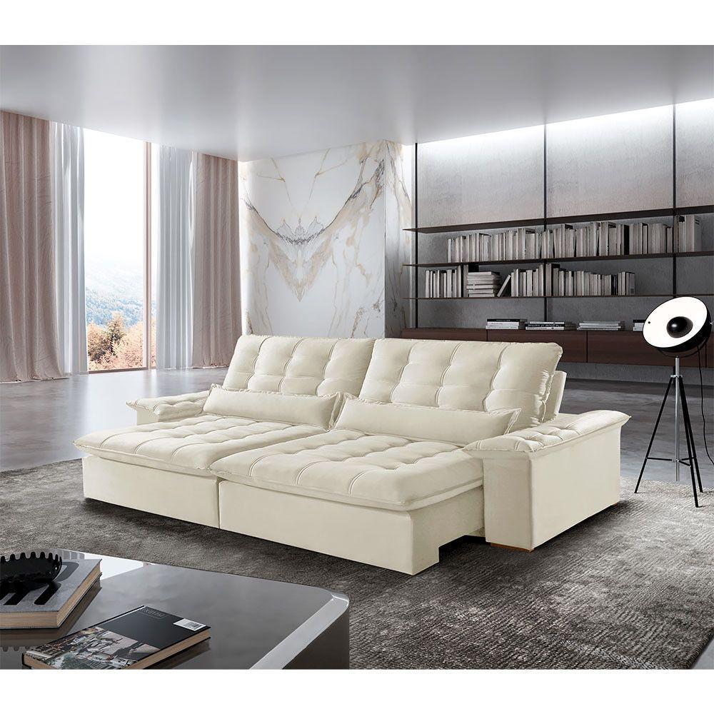 Sofá Victory Linho 02 Módulos De 120cm B25cm Meu Sofá Online A302 Linho Branco - 1