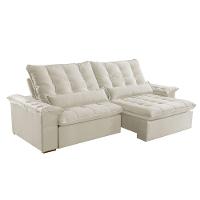 Sofá Victory Linho 02 Módulos De 120cm B25cm Meu Sofá Online A302 Linho Branco - 7