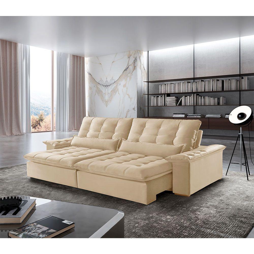 Sofá Victory Linho 02 Módulos De 120cm B25cm Meu Sofá Online A294 Linho Creme - 1