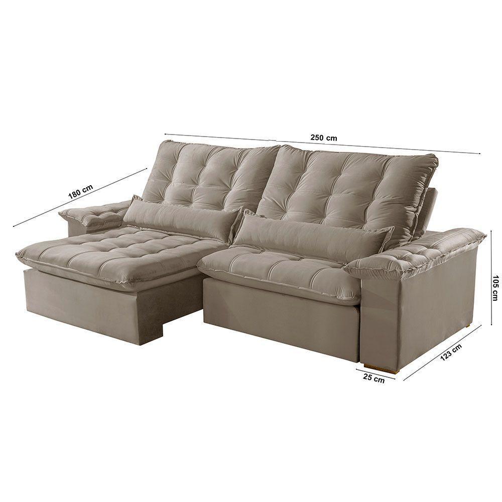 Sofá Victory Veludo 2 Módulos De 100cm B25cm Meu Sofá Online B002 Veludo Capuccino - 6