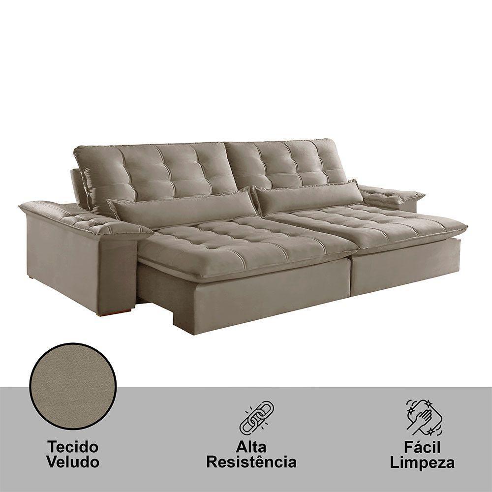 Sofá Victory Veludo 2 Módulos De 100cm B25cm Meu Sofá Online B002 Veludo Capuccino - 7