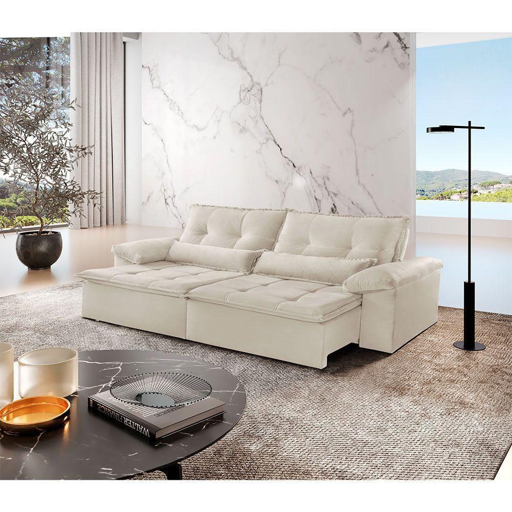 Sofá Parma Linho 02 Módulos De 80cm B25cm Meu Sofá Online A302 Linho Branco - 1