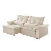 Sofá Parma Linho 02 Módulos De 80cm B25cm Meu Sofá Online A302 Linho Branco - 6