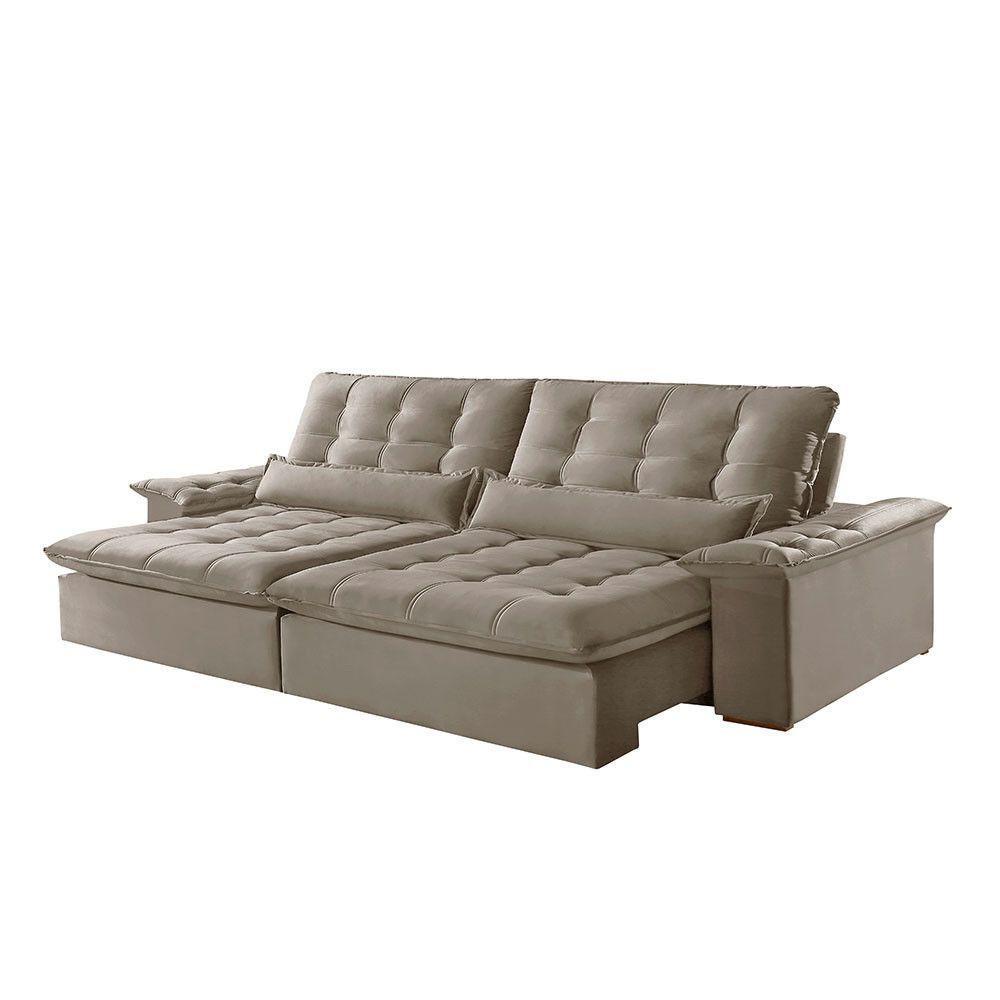 Sofá Victory Veludo 2 Módulos 90cm B25cm Meu Sofá Online B002 Veludo Capuccino - 8