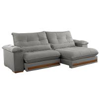 Sofá Dubai Linho 02 Módulos De 90 Cm B25 Cm Meu Sofá Online A230 Linho Cinza - 7