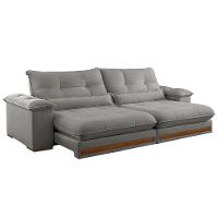 Sofá Dubai Linho 02 Módulos De 90 Cm B25 Cm Meu Sofá Online A230 Linho Cinza - 8