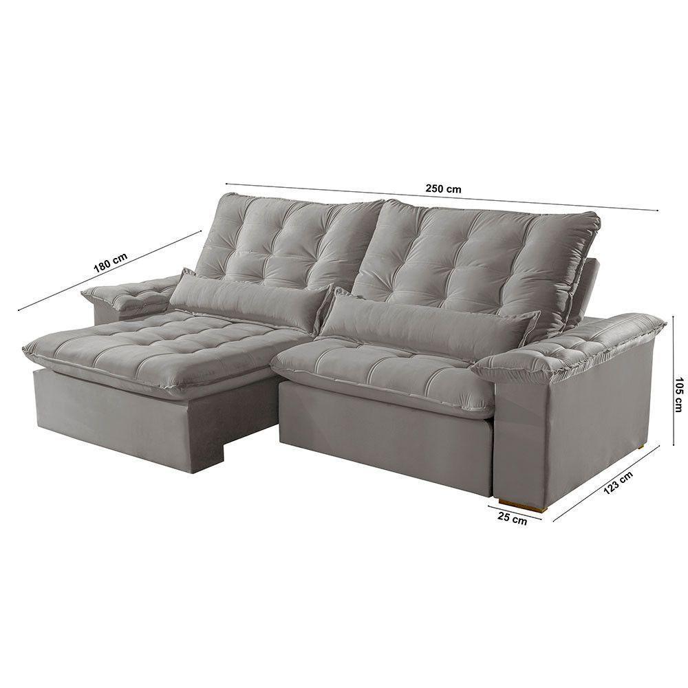 Sofá Victory Veludo 2 Módulos De 100cm B25cm Meu Sofá Online B026 Veludo Prata - 8