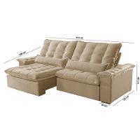 Sofá Victory Linho 02 Módulos De 80cm B25cm Meu Sofá Online A226 Linho Bege - 8